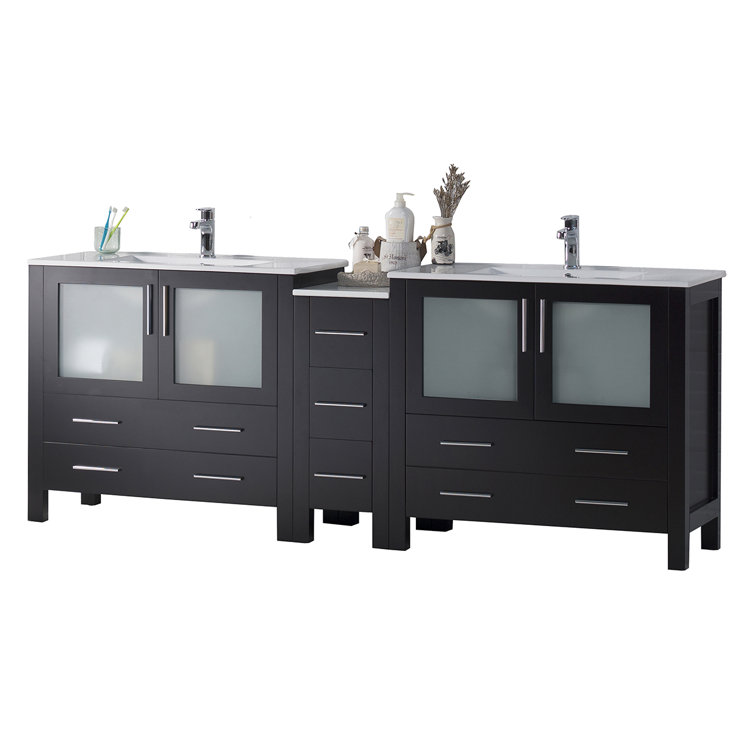 Blossom 84" Double Bathroom Vanity Base Only Wayfair